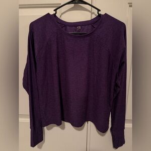NWT Beyond Yoga Featherweight Daydreamer Pullover Deep Amethyst Heather Sz S